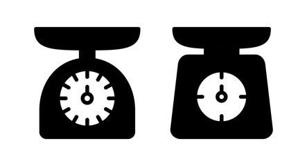 Scales icon vector illustration. Weight scale sign and symbol