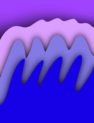 wavy cut out paper effect