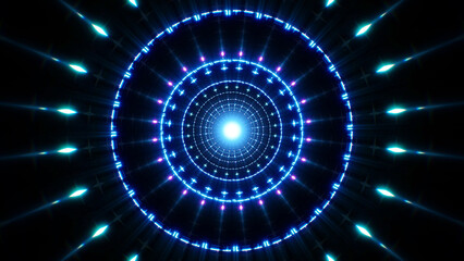 Fantastic Shiny Blue Light VJ Art