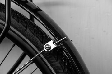 Bicycle Fenders Fastening. Bicycle wheel. 