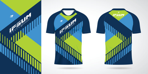 blue green jersey sport design template