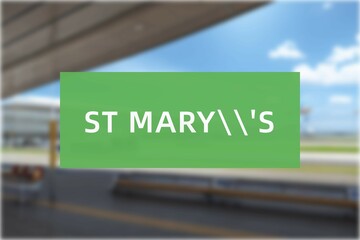 Airport of the city of ST MARY\\'S - obrazy, fototapety, plakaty