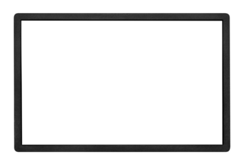 Black tablet computer cut out