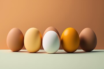 Modern Minimalist Easter Eggs Background
