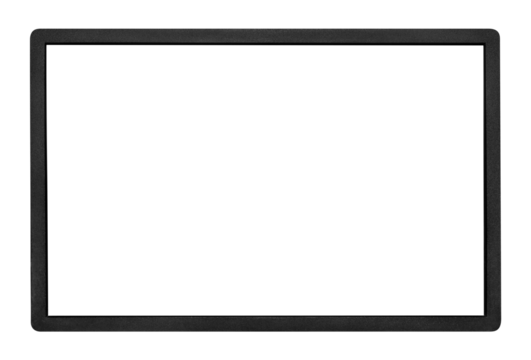 Black tablet computer cut out