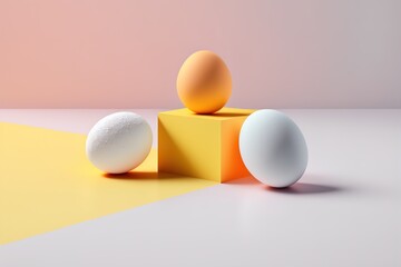 Modern Minimalist Easter Eggs Background