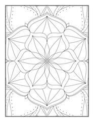 Vector abstract mandala pattern. Adults Mandala Coloring Page. Mandala coloring page KDP interior. Coloring page mandala background. Vector illustration. Mandala. Abstract doodle seamless pattern. 