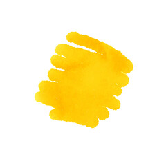 Yellow watercolor stroke, close to rectangle shape