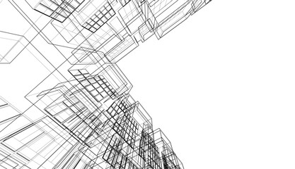 abstract architecture design vector illustration