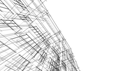 abstract architecture design vector illustration