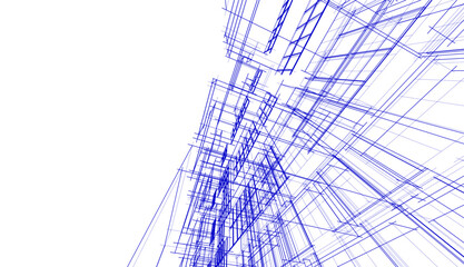 abstract architecture design vector illustration