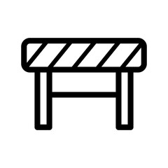 road barrier icon, barrier icon in trendy flat design