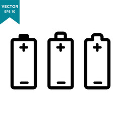 battery icon vector logo template