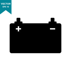 accumulator icon, car battery icon in trendy flat design