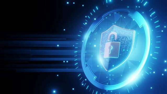 Data protection Cyber Security Privacy Business Internet Technology Concept background, looped