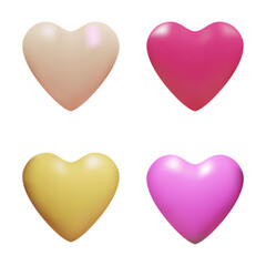3D Love Heart Design. Easy to edit. Eps 10