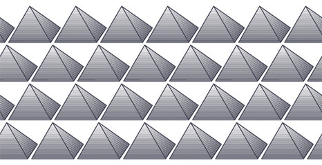 geometric triangle pyramid striped hatch background vector