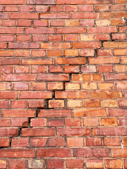 Fototapeta premium Full frame shot of a red brick wall in Berlin