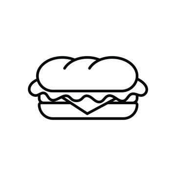 recommend clip art: sandwich icon vector design template in white background
