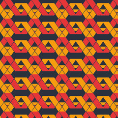 Abstract Ethnic Geometric Pattern with Diagonal Stripes and Vector Illustration
