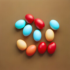 Analog style photos of easter eggs invoking a festive mood