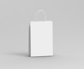 white shopping bag mockup template minimal for sales christmas shopping design branding mock up