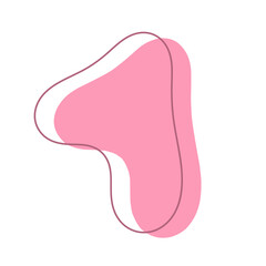 Aesthetic Blob with line art. Blob clipart. Blob png. Abstract shapes. Irregular shapes. Liquid clipart. 