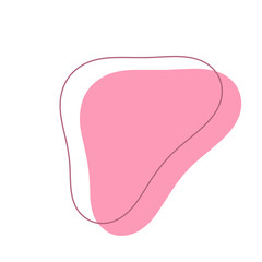 Aesthetic Blob with line art. Blob clipart. Blob png. Abstract shapes. Irregular shapes. Liquid clipart. 