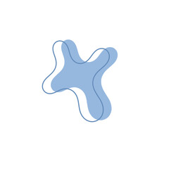 Aesthetic Blob with line art. Blob clipart. Blob png. Abstract shapes. Irregular shapes. Liquid clipart. 
