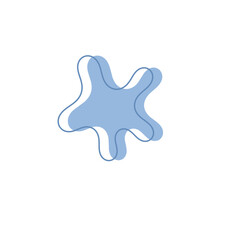Aesthetic Blob with line art. Blob clipart. Blob png. Abstract shapes. Irregular shapes. Liquid clipart. 