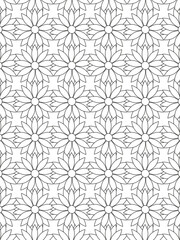 Beautiful black and white illustration for adult coloring book with rectangle abstract linear tribal pattern