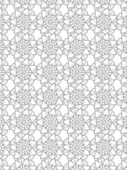 Beautiful black and white illustration for adult coloring book with rectangle abstract linear tribal pattern