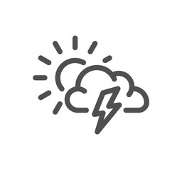 Weather related icon outline and linear vector.
