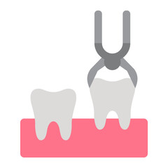 Tooth Extraction Flat Icon