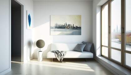 Modern interior. scandinavian style, Generative AI