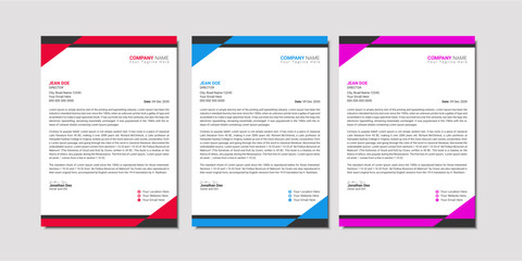 Vector modern company letterhead design template