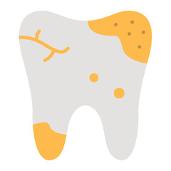 Dental Caries Flat Icon