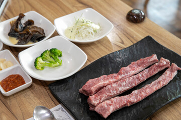 South Korea raw beef rib eye