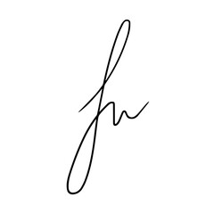 Vector signature. Autograph hand drawn. Scrawl signature. Handwritten autograph. Handwriting scribble by pen. Written black sign isolated on white background. Writing sketch. Write scribbles line