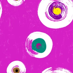 Türaufkleber seamless abstract background pattern, with circles, dots, paint strokes and splashes © Kirsten Hinte