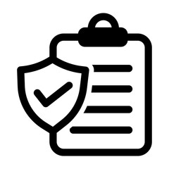 Insurance Policy Icon vector, Document icon vector