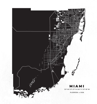Miami - Dade County Vector Poster Flyer