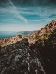 Sunset over the Calanques de Piana Corsica