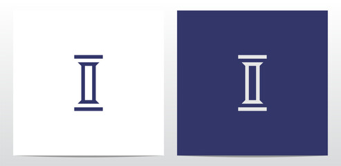 Slim Pillar Letter Logo Design O