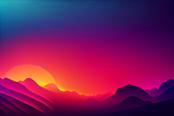 Fototapeta na wymiar Abstract colorful gradient background. Generative AI
