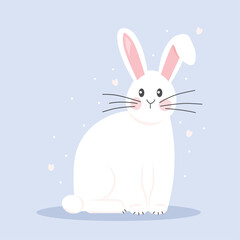 cute easter bunny -vector illustration