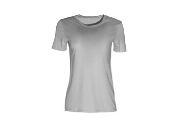 mockup women's t-shirt on a white background isolated