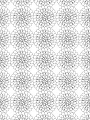 Beautiful black and white illustration for adult coloring book with rectangle abstract linear tribal pattern