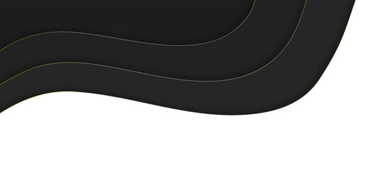 	
Luxurious Black papercut background.  Geometric papercut black and white luxury background with golden stroke. 