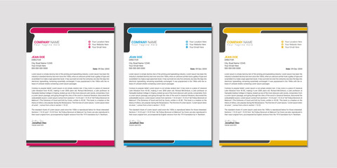  Vector modern company letterhead design template